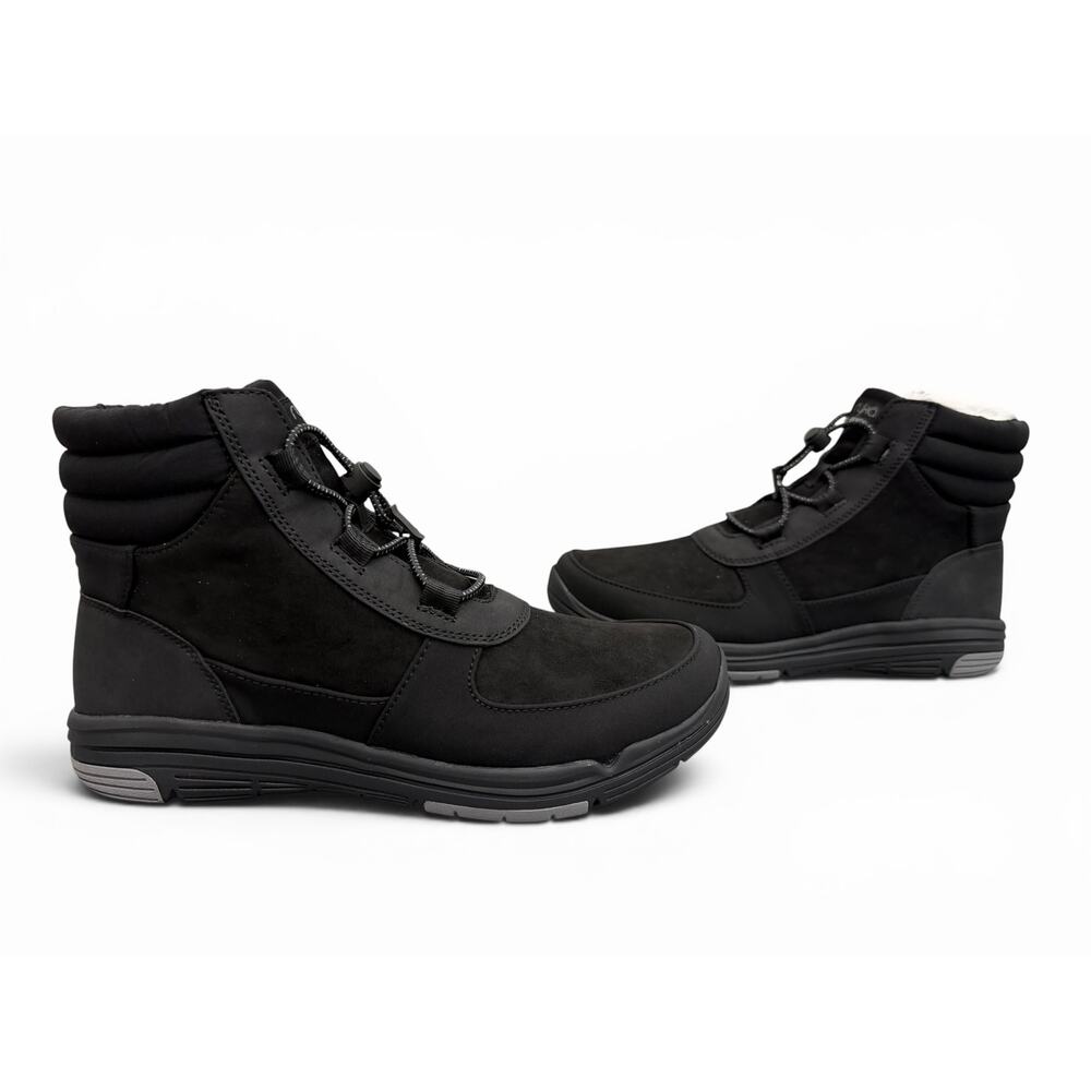 Ryka Amanda Hiking Boots Women’s Wide Size 8 Black Comfort Bungee Lace NIB